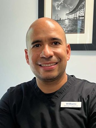 Photo of Williams Rodriguez dental hygienist at Chesapeake dental Arts in Arnold, ME.